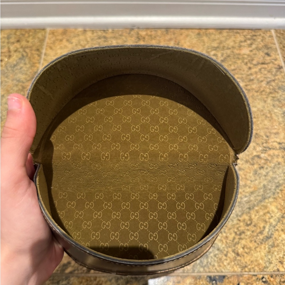 Gucci Brown and Tan Monogram sunglasses case